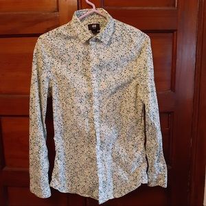 H&M Men’s XS Slim Fit Ditsy Floral Dress Shirt